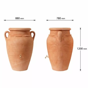 AMFORA 360л терракотовый цветочный горшок резервуар для дождевой воды