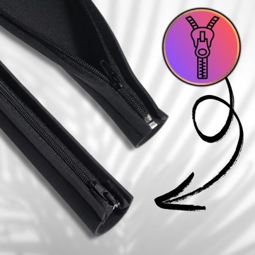 Maskownica do kabli 4 szt osłona maskująca na zamek błyskawiczny czarna