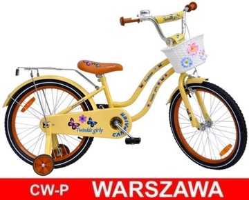 Детский велосипед 20 дюймов TWINKLE GIRLY Fashion CREME + корзина, багажник