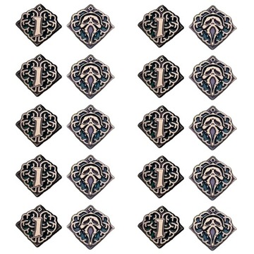 POCZYTALNOŚĆ SANITY 1 ZESTAW 10 METALOWYCH MONET ZAMIENNIK DO ARKHAM HORROR