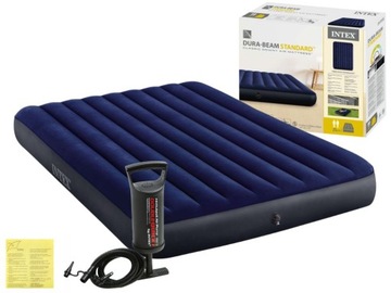 Materac Dmuchany Dwuosobowy Łóżko z Pompką 203x152x25 Intex 64759