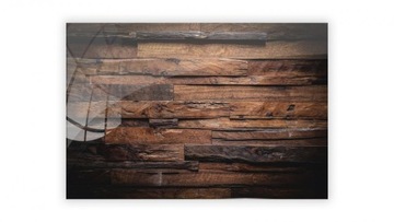 Магнитная стеклянная доска DARK WOOD 90x60см