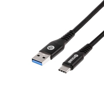 Кабель USB Type C — Type A, 1,3 м, черная ПЭТ-оплетка, поколение M