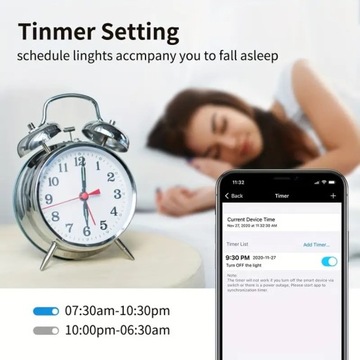 INTELIGENTNA ŻARÓWKA RGB SMART LIGHT WIFI BLUETOTH 2.4GHZ 2700-6500K 800 Lm