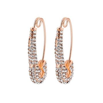 Gold U-shaped Stud Earrings Paper Clip Pin