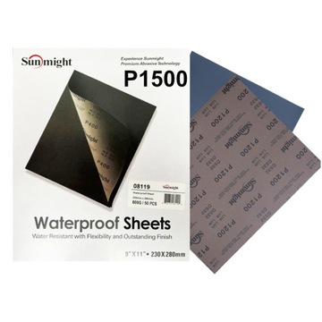 PAPIER ŚCIERNY WODNY WODOODPORNY NA MOKRO P1500