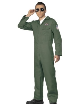 d937 kostium przebranie pilot aviator top gun + okulary roz L