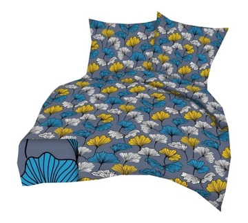 POŚCIEL Z KORY 160x200cm + JEDNA POSZEWKA 70x80cm GRUBA Miłorzęby na grafic