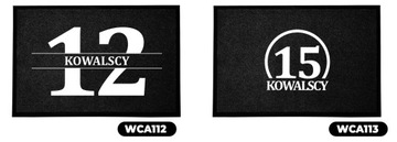 Входной коврик Черный 40х60 Инициалы Выкройки