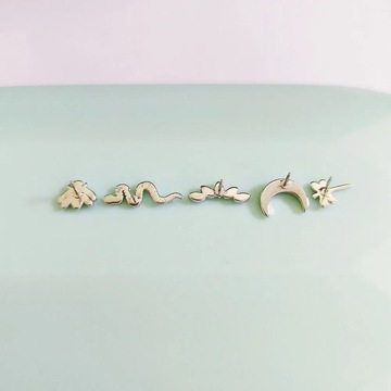 Титановые ручки ASTM F136 G23, Piercing sin rosca, Luna, Cruz,