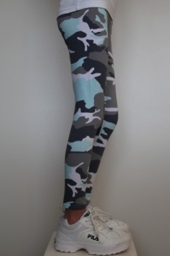 Детские леггинсы с принтами CAMO MINT 134