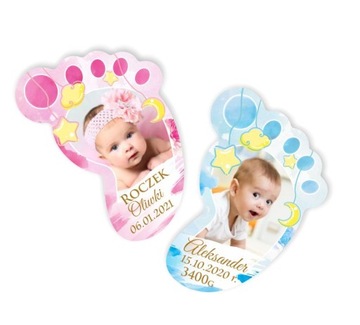 10 шт. ФотоМАГНИТ Благодарность Крещение годовалого ребенка.