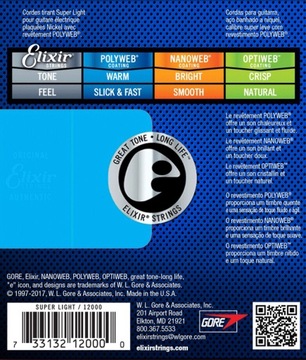Elixir 12000 9-42 Polyweb struny elektryczne