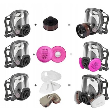 MASKA PEŁNOTWARZOWA, OSŁONA GAZOWA RESPIRATOR