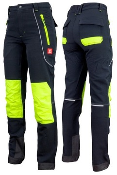 ELASTYCZNE Spodnie robocze ODBLASKOWE SOFTSHELL HV