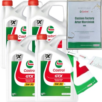 CASTROL GTX 5W30 C4 16L RENAULT RN 0720 MB 226.51 + ZAWIESZKA