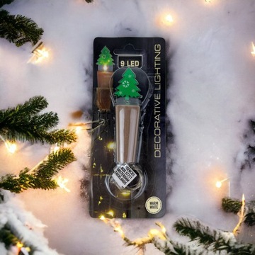 Пробка для бутылки со светодиодной проволокой, узором «елочка»