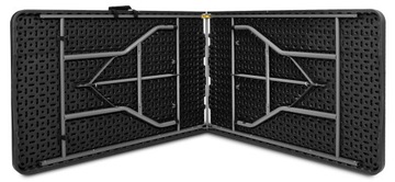 САДОВЫЙ СТОЛ ДЛЯ КЕЙТЕРИНГА СКЛАДНОЙ РАСШИРЯЮЩИЙСЯ ПЛАСТИКОВЫЙ 240x76см Черный