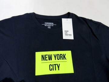 T-SHIRT na lato bawełniany NEW YORK CITY koszulka bluzka podkoszulka fluo