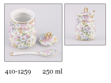 STYLOWA CUKIERNICA Z ŁYŻECZKĄ W KWIATY