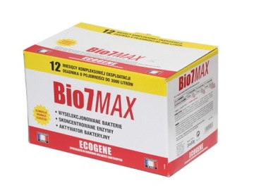 Preparat do oczyszczalni Bio7 Max 2000g 2kg eksploatacja i rozkład tłuszczy