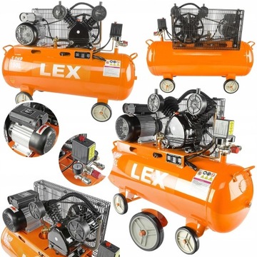 KOMPRESOR OLEJOWY SPRĘŻARKA 100L 230 V 2TŁOKI +OLEJ LXC100-2/230V