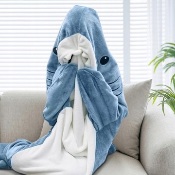 НОВЫЙ СПАЛЬНЫЙ МЕШОК-ОДЕЯЛО SHARK ДЛЯ ВЗРОСЛЫХ 140*190 СМ, XL, Высота 160-170 СМ