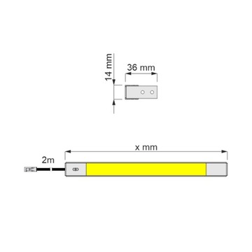 Светодиодная подсветка ящиков 414 мм Черный/Белый/АЛ