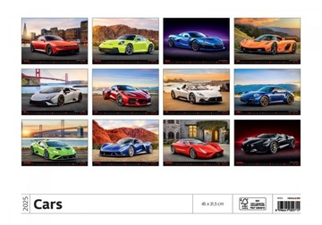 Календарь CARS 2025 SPORT CARS RACING БОЛЬШОГО ФОРМАТА ОТЛИЧНЫЙ ПОДАРОК
