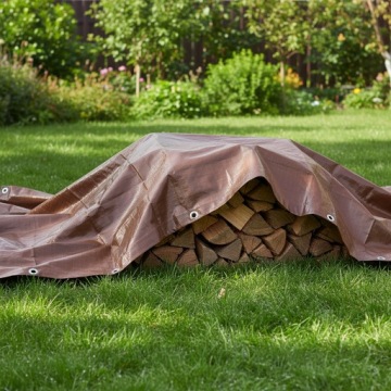 Чехол брезентовый 180г/м2 прочный коричневый 2х3м УФ