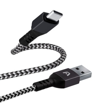KABEL USB-C DO USB-A DO 480 MB/S 180CM W NYLONOWYM SPLOCIE ARGOMTECH