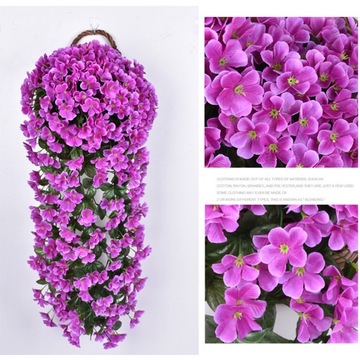 2 упаковки/лот искусственные висячие цветы реалистичные и яркие цвета для