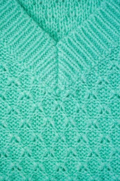 Topshop Modny Kobiecy Sweterek Damski Miętowy Sweter V-Neck Oversize XL 42