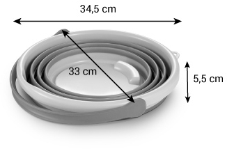 WIADRO PROFIMATE 10L SKŁADANE Z UCHWYTEM WYLEWKĄ