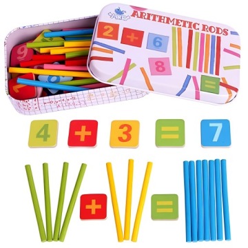 ОБРАЗОВАТЕЛЬНЫЙ НАБОР Деревянные счетные палочки металлическая жестянка