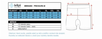 KILPI Spodenki rowerowe PRESSURE-M czerwone S