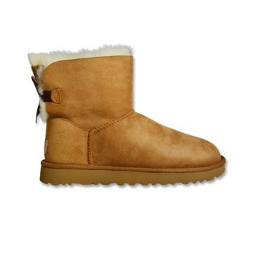 Botki skórzane UGG Mini Bailey Bow II 1016501-CHE