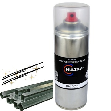 Lakier farba w sprayu do aluminium RAL 6020 Półmat