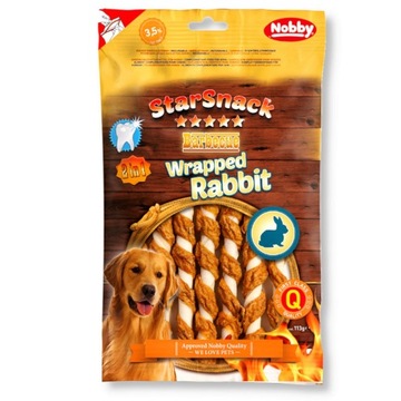 Przysmak dla PSA KRÓLIK 37% nagroda smaczek dla psów NOBBY Wrapped Rabbit