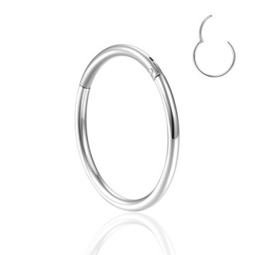Piercing Srebrny Clicker Kółko Helix Septum 1,2/12