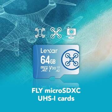 Karta pamięci Lexar FLY microSDXC UHS-I card 64GB Klasa 10 (90/160 MB/s)