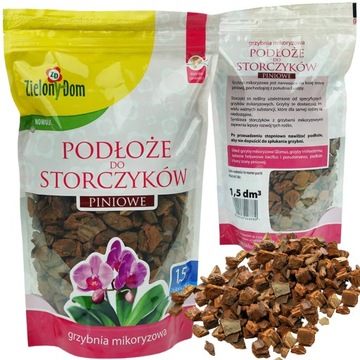 SPECJALNE PODŁOŻE KORA PINIOWA DO STORCZYKÓW orchidei z mikoryzą 1,5l