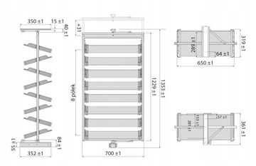 ВРАЩАЮЩАЯСЯ КОРЗИНА ДЛЯ ОБУВИ 8 ПОЛОК ШКАФ-ОРГАНИЗАТОР ДЛЯ ОБУВИ АНТРАЦИТОВЫЙ