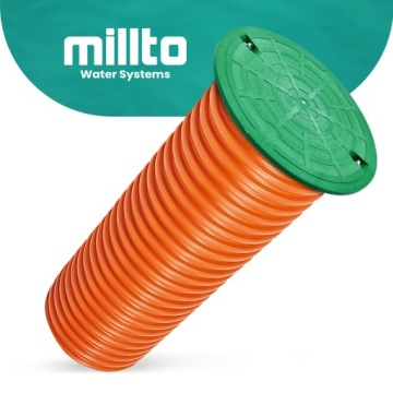 КОЛОДЦЕ ДРЕНАЖНЫЙ ЛЮК 315 Труба канализационная гофрированная 1 м Крышка