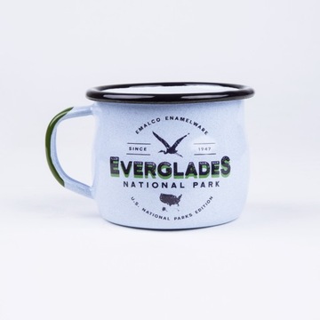 Kubek garnuszek emaliowany Parki Narodowe Everglades Camping Ognisko 350ml