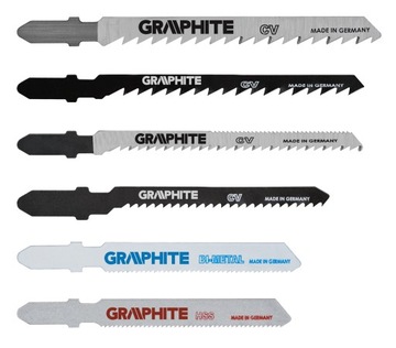Brzeszczoty do wyrzynarki T zestaw 6 szt GRAPHITE