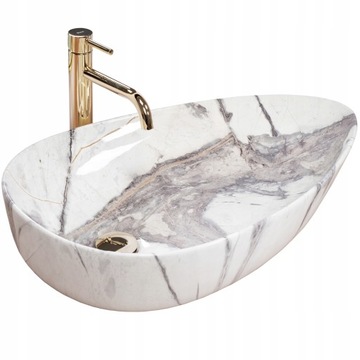 Umywalka GRETA THUNDER 65 ceramiczna nablatowa Rea
