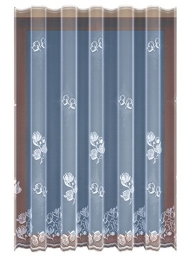 BIAŁA FIRANKA ŻAKARDOWA METRAŻOWA 32174 WYS.220CM