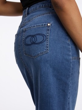 Granatowa jeansowa spódnica maxi damska ORSAY