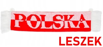 Polska - szalik samochodowy z imieniem LESZEK!